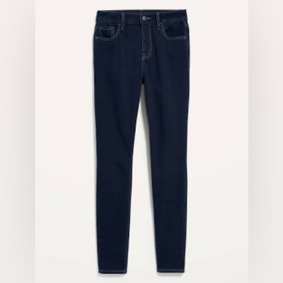Old Navy Rockstar 24/7 Sculpt High Rise Super Skinny Jeans Dark Wash Size 2 - Picture 3 of 8